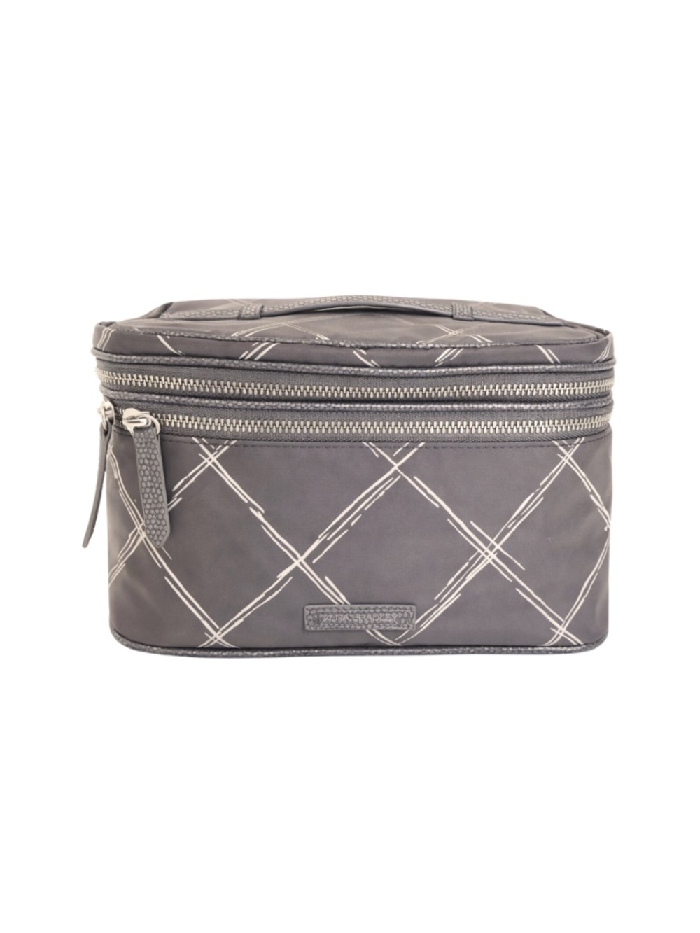 Vera Bradley Large Makeup Bag Cosmetic Travel Case Double Zip 3 Compartment NWT